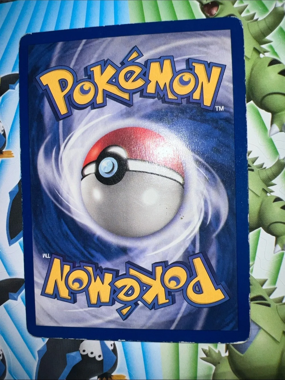 Pokemon Poliwag Card - Blue Artwork with Yellow Border
